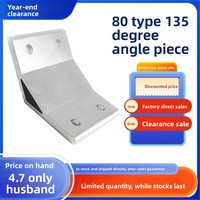 Connecteur d'angle en alliage d'aluminium anti-corrosion à 135 degrés pour profilé 8080, support d'angle robuste pour décoration d'extrusion