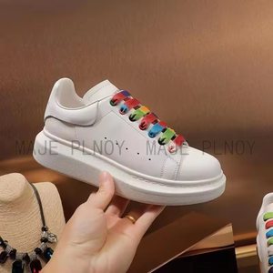 <span class=keywords><strong>Zapatillas</strong></span> de Diseñador de Cuero Genuino de Alta Calidad, Unisex, Marca MC de Lujo, Personalizadas en Blanco, para Hombre y Mujer - Product Image 3