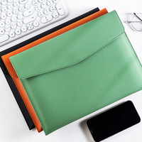 Carpeta de archivos con logotipo personalizado, suministros de oficina, bolso de mano de cuero PU, portadocumentos A4, bolsa organizadora