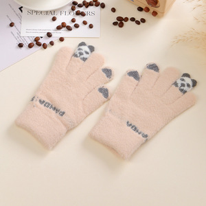 Women's Winter Knitted Wool Gloves Warm Touchscreen Compatible For Cycling Driving Autumn Winter <b>Cute</b> Students Fresh Sweet Style - Product Image 2