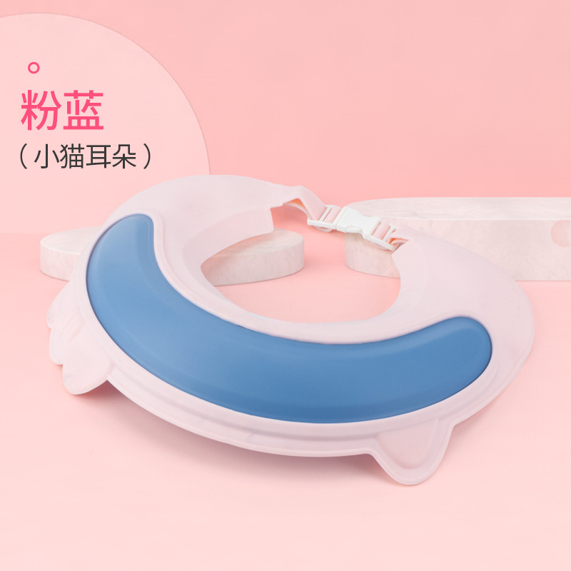 Bonnet de shampoing Lucky Cat rose et bleu