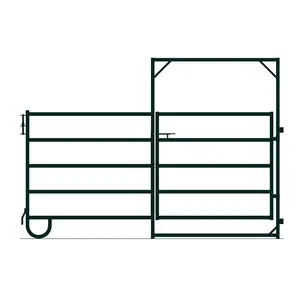 Panneau de clôture de cour de ferme en acier Portable/clôture de corral de bétail de 12ft des USA/panneaux ronds de stylo de corral de chèvre de mouton de cheval