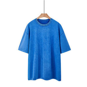 Wholesale Men Acid Wash Streetwear <b>Hip</b> Hop Stone 100% Cotton t Shirts With logo Customize Oversized Vintage T-shirt - Product Image 2