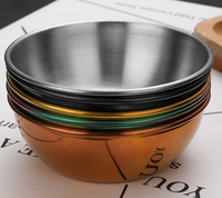 Vente chaude 100ml Sauce en acier inoxydable Plats de trempage Mini soucoupes individuelles Bols, Sushi Bol de trempage pour restaurant à la maison