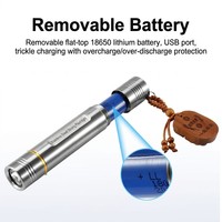 Lampe torche porte-clés DUNFBIRD UV 395nm pour l'identification des pierres précieuses et des diamants, durable, sûre, non toxique, certifiée CE, IP54, commandes en gros