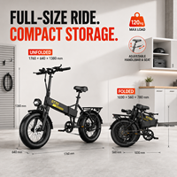Nuevo Modelo 2027, Bicicleta Eléctrica Plegable de 500W con Llantas Anchas, Bicicleta Eléctrica, E-bike, Bicicleta Eléctrica, Fatbike