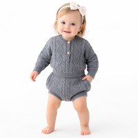 Pull-over en tricot doux tendance pour enfants, fabrication directe d'usine, tenue décontractée pour l'automne et l'hiver, logo personnalisé OEM, ensembles pour bébés garçons