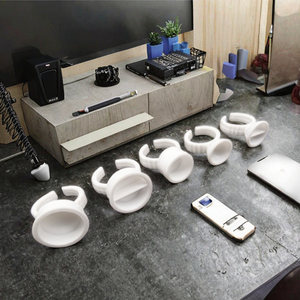 100pcs Plastic <b>Lash</b> Glue Rings Various Sizes Custom Package Eyelash Extension <b>Adhesive</b> Holder - Product Image 2