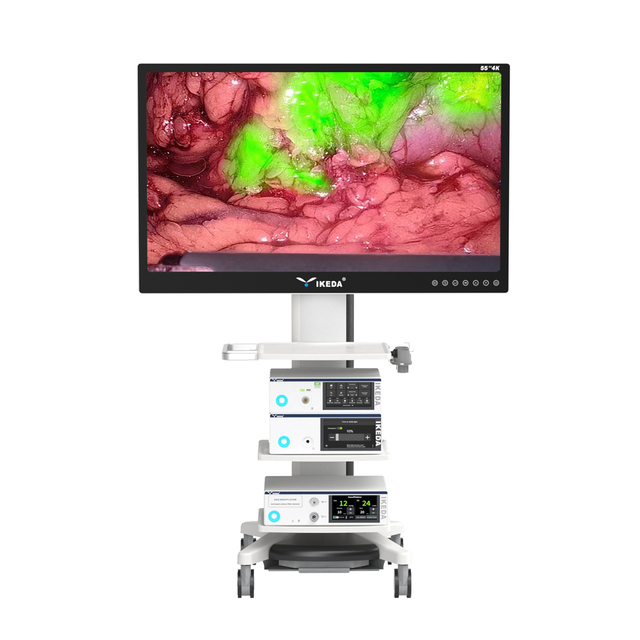 Fluorescence ICG 4K Surgical Endoscope Camera System Complete Portable Laparoscopy Tower with Medical Endoscope Camera