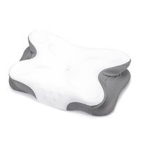 Oreiller ergonomique en mousse à mémoire de forme, réglable, pour le cou, confortable, soulage la douleur cervicale, pour dormeurs sur le côté, le dos ou le ventre, avec housse amovible