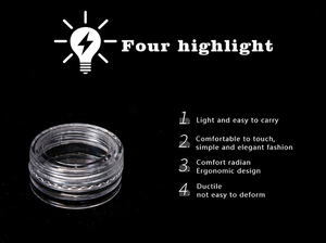 Mini pot cosmétique rond en PS de 3g, petit récipient en plastique pour vernis à ongles en gel, avec couvercle, outil de rangement pour échantillons de manucure en salon - Product Image 5