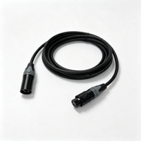Câble de signal DMX étanche IP65 à 3 broches, cordon XLR blindé 2 conducteurs, conducteur en cuivre, PVC pour connexion d'éclairage de scène