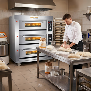 광저우 3단 6판 상업용 주방 가스 오븐 베이커리 제빵 장비 제과 제빵용 데크 오븐 - Product Image 2