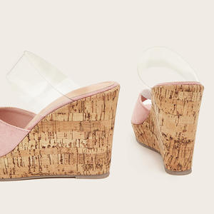 Sandales compensées à <span class=keywords><strong>plateforme</strong></span> pour femmes, respirantes, à bout ouvert, à brides croisées, à enfiler, espadrilles, sandales d'été - Product Image 2