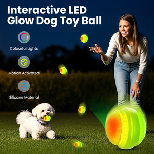 Neues Design Leuchtende Juguetes Para Perros IPx7 Wasserdichter wiederauf ladbarer Hunde kau spielzeug ball Sicherer, langlebiger Silikon-Welpen spielzeug ball - Product Image 5