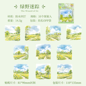 สติกเกอร์โน้ตบุ๊คสำหรับตกแต่งกันน้ำ10ชิ้นต่อแพ็กวัสดุคุณภาพสูง - Product Image 6