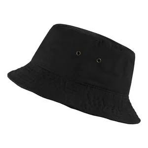 Cotton Bucket Hat For Womens Summer UV Protection Outdoor Packable Sun Hat Beach Travel Fishing Cap