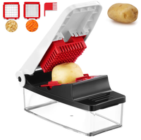 Hete Aanbieding: PS-331 B Multifunctionele Metalen Groente Snijder, Handmatige Aardappel Snijder met Roestvrijstalen Lemmet, Gemakkelijk te Reinigen