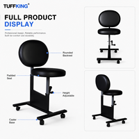Fauteuil de tatouage hydraulique multifonction en acier inoxydable Tuffking, lit de spa rotatif à 360°, écologique pour artistes, commande en gros