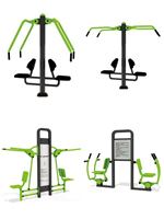 Máquina de remo y andador de aire de acero galvanizado duradero para exteriores, equipo de fitness para parques públicos y gimnasios, ejercicio de cuerpo completo