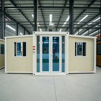 Maison préfabriquée modulaire extensible, conteneur pliable et détachable, mini-maison, structure en acier, villa préfabriquée, bureau, habitation, cabane de villégiature