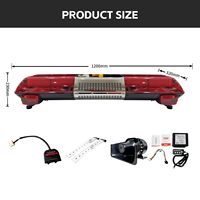 1200mm Lange LED-Warnleuchte Rot Blau Gelb Stroboskop Wandmontage Notfallfahrzeug 12V/24V Feuerwehrwagen-1004 PC-Material