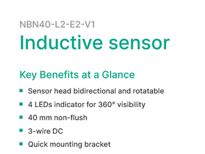 Sensor Inductivo Industrial de Proximidad Pepperl+Fuchs NBN40-L2-E2-V1 187484 Nuevo y Original en Stock - Product Image 5