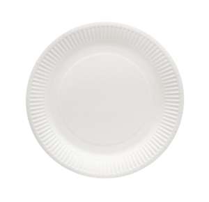6.3 Inch White Round Paper Plate Disposable Light <b>Weight</b> Stackable Space Saving <b>Small</b> Plates for Picnics and Outdoor BBQ - Product Image 2