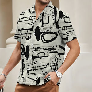 Benutzer definierte Sublimation Blumen druck Casual Summer Beach Tägliches Büro Urlaub Shirt Button Designer Einzigartiges Herren Hawaii hemd - Product Image 6