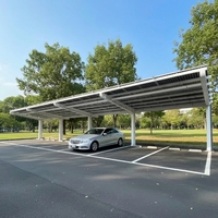 Système de montage solaire en acier au carbone, structure de carport solaire au sol avec support de stationnement pour voitures