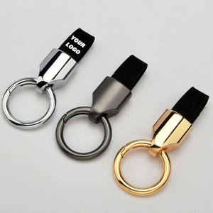 พวงกุญแจหนังเคลือบด้านแบบสั้น สลักโลโก้ด้วยเลเซอร์ตามสั่ง สำหรับรถยนต์ พร้อมโลโก้ของคุณเอง - Product Image 1