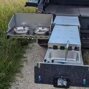 RV ลิ้นชักเก็บของในห้องครัวพร้อมอ่างล้างจานและเตาแก๊สแบบเคลื่อนที่ได้ - Product Image 3