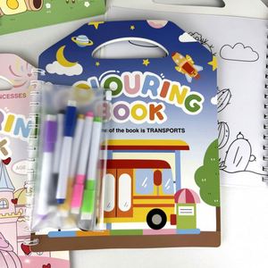 Creative Reusable Water-Reveal 16 Pages Ideal Activity Travel Painting <b>Kits</b> Toddler First Coloring <b>Book</b> - Product Image 4