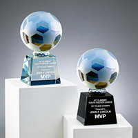 Ballon de football en cristal personnalisé avec logo, trophée de football économique pour les sports de plein air