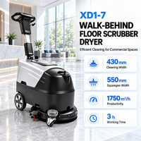 Nettoyeur-sécheur de sols sans fil Wallergo Mini XD1-7, machine de nettoyage domestique automatique à conducteur à pied pour sols durs