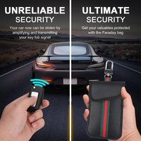 Pochette Faraday en fibre de carbone anti-RFID, anti-vol, anti-rayonnement, pour clés de voiture, boîtier de protection de signal