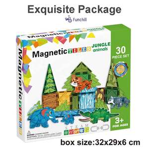 Nouveau Puzzle Kits Éducatifs Animaux Mobiles Jouets De Construction 3D <span class=keywords><strong>Magnatiles</strong></span> Diamant Tuiles Magnétiques pour Les Tout-Petits - Product Image 6