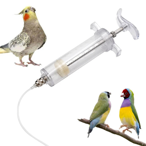 Jeringa de Alimentación para Aves de 10ml/20ml/50ml/100ml, Alimentador Manual para Loros y Palomas, Tubo de Gavína en Codo de Acero Inoxidable, Herramientas de Alimentación para Mascotas Pequeñas - Product Image 5