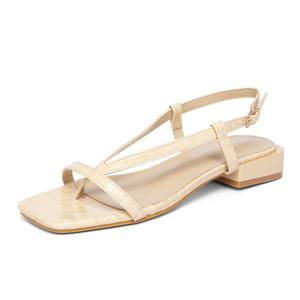 Sandales élégantes à <span class=keywords><strong>talon</strong></span> carré épais et bout ouvert pour femme, nouvelle collection été 2026, tendance mode, OEM ODM - Product Image 2