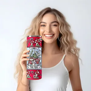 Autocollants de transfert DTF UV imperméables prêts à appliquer pour gobelets, motif Femme Noire Priante, 20OZ, pour gobelets droits et fins - Product Image 6