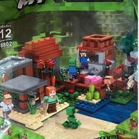 Blocs de construction en gros My World en ABS, 25 styles, briques carrées DIY, figurines d'action, cadeaux de collection pour bureau, jeu de société