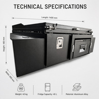 Volet roulant électrique avec auvent à double compartiment latéral pour Toyota Tundra 2014-2021 en alliage d'aluminium, ajustement usine