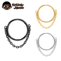 Zoor chaîne charnière Segment nez anneau Septum Clicker corps Piercing bijoux arrivée G23 titane nouveau sac Opp à la mode unisexe anneaux