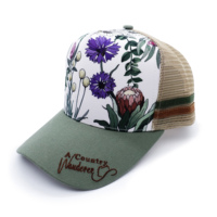 Casquette de camionneur Logo de broderie par sublimation personnalisé Casquettes de sport Casquette de camionneur de baseball imprimée de profil haut pour homme