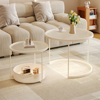 Table basse en verre à arc long avec logo personnalisé et rangement intégré pour salon compact et petite maison