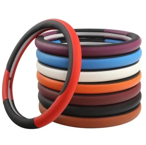 Couvre-volant <span class=keywords><strong>de</strong></span> voiture universel Protection automobile Intérieur en cuir PU Tresse <span class=keywords><strong>de</strong></span> volant 38CM/15 ''Couvre-volant <span class=keywords><strong>de</strong></span> voiture - Product Image 2