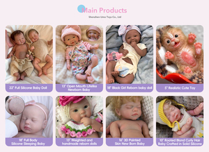 Muñeca Reborn de 18 Pulgadas, Cuerpo Completo de Silicona Suave, Boca Abierta, Recién Nacida, Realista, Bebé Dormida, Niña de Ensueño con Diadema de Lazo - Product Image 5