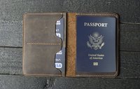 Dompet Penutup Paspor Kulit PU Perjalanan Kustom dan Grosir dengan Pemegang Kartu Kredit RFID Memblokir Pemegang Paspor Populer