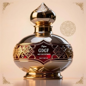 GDGF YS01 Flacon de parfum de luxe haut de gamme personnalisé à bouchon irrégulier transparent 30ml 50ml 100ml en verre vide avec couvercle pour homme, motif floral - Product Image 3