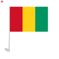 Drapeau Haïti de haute qualité Drapeau de voiture promotionnel Cap-Vert 30*45 Drapeau de fenêtre de voiture en polyester personnalisé avec tige en plastique